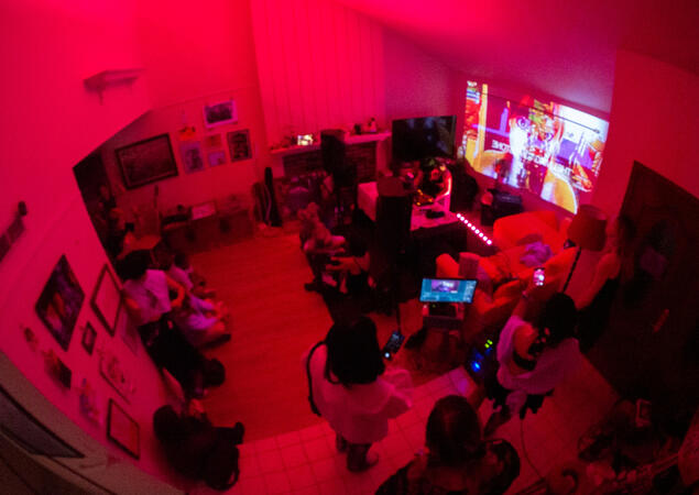 Stage was moved indoors after a noise complaint